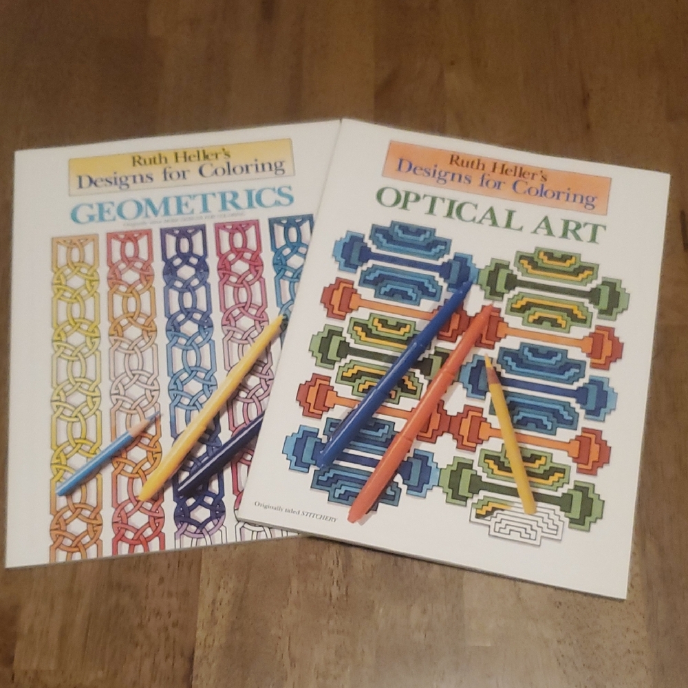 Ruth Heller's Designs for Coloring Set Of 2 Books